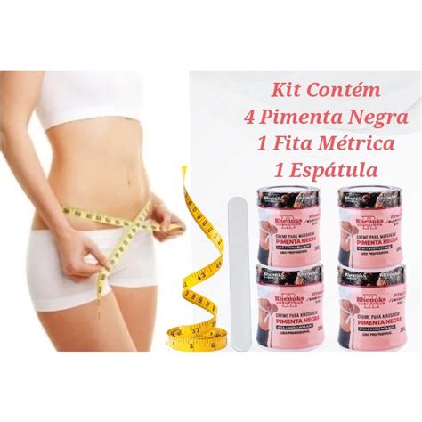 Kit Combo Gel Redutor De Medidas Pimenta Negra 4 Unidades Shopee