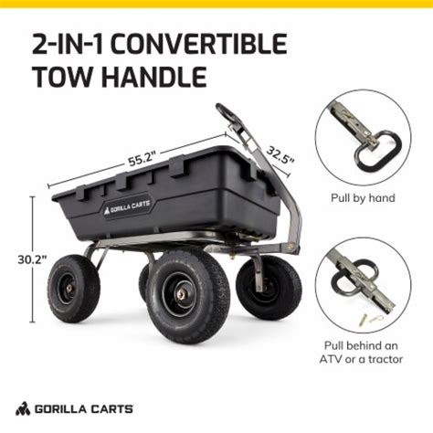 Gorilla Carts Pound Capacity Heavy Duty Poly Yard Dump Utility