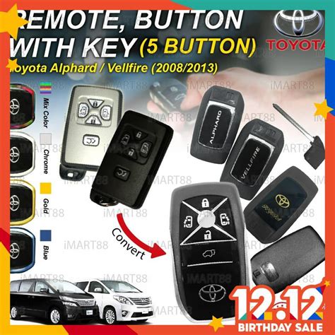 Toyota Keyless Key Remote Housing Casing Cover Convert Tukar Estima