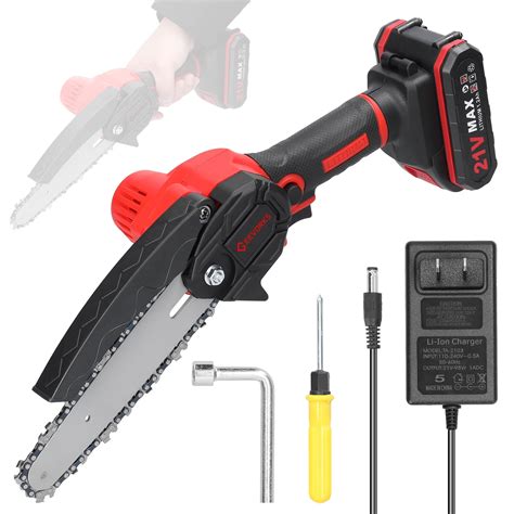 21v 6inch Portable Electric Pruning Saws Small Wood Splitting Chainsaw Brush Motor One Handed