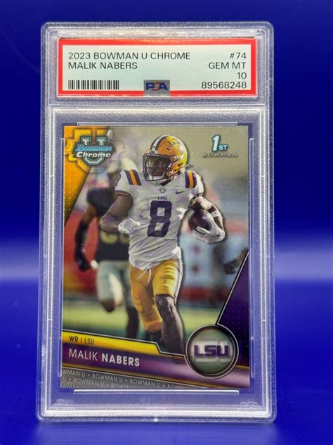 Bowman U Chrome Malik Nabers Psa Gem Mint Ebay