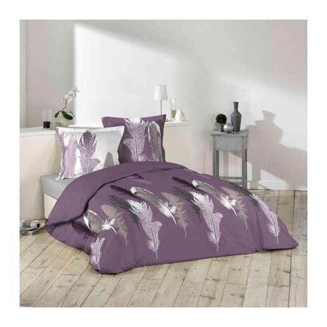 Housse De Couette 220x240 Violet Achat Vente Pas Cher