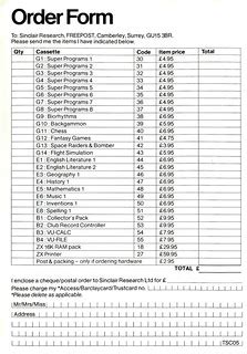 Sinclair ZX81 Software Catalogue Order Form | This was a 3-f… | Flickr