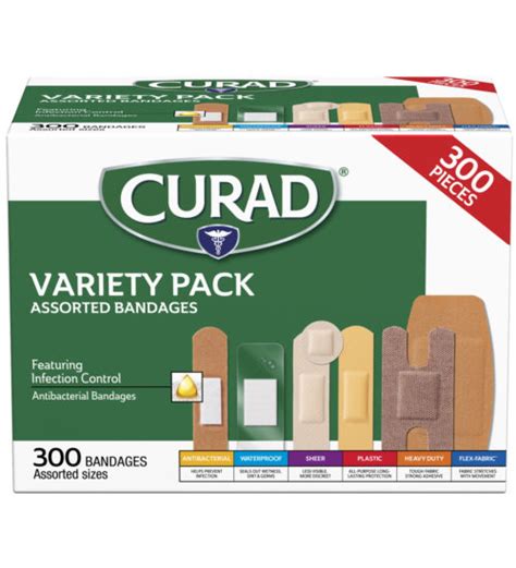 Bandage Variety Pack Assorted Sizes Count Curad Bandages