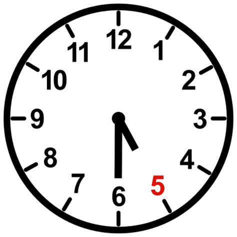 Half Past Five In ARASAAC Global Symbols