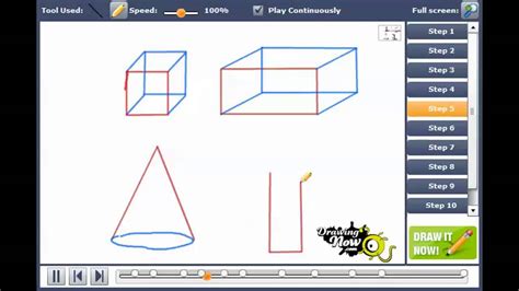 How To Draw Three Dimensional Shapes Youtube