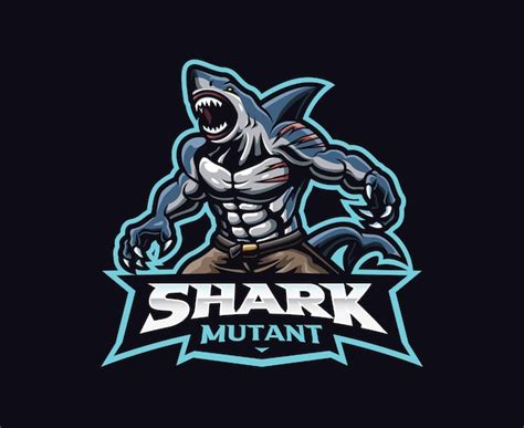 Premium Vector Angry Shark Mascot Logo Design