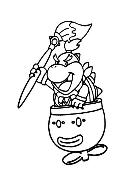 Bowser Jr. Coloring Pages: Bring the Mischievous Koopaling to Life with ...