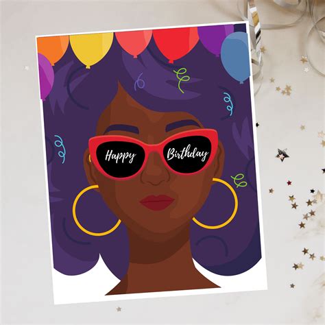 Classic Happy Birthday African American Woman African Etsy