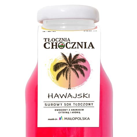 Hawajski 750ml Sok Surowy Ananas Cytryn Aronia Jab