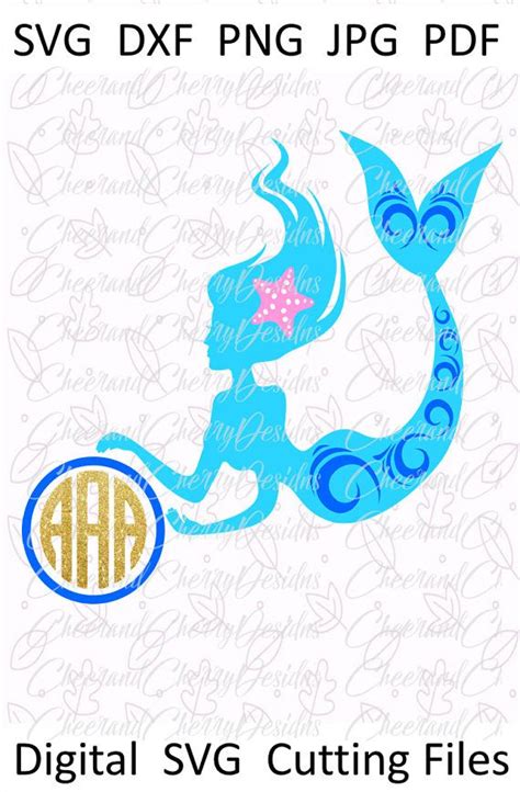 Mermaid monogram svg Mermaid monogram DXF Mermaid svg Mermaid | Monogram svg, Mermaid svg, Diy ...