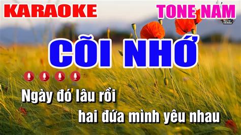 Karaoke Cõi Nhớ Tone Nam Nhạc Sống Nguyễn Linh YouTube