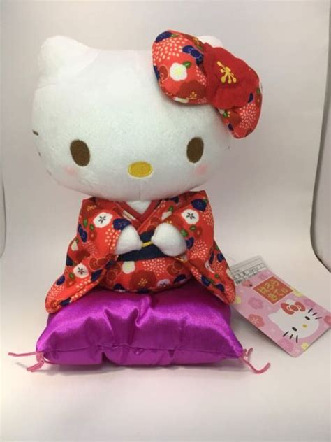 Hello Kitty Plush Kimono Doll Dress Pink Sanrio Japan Kawaii Red