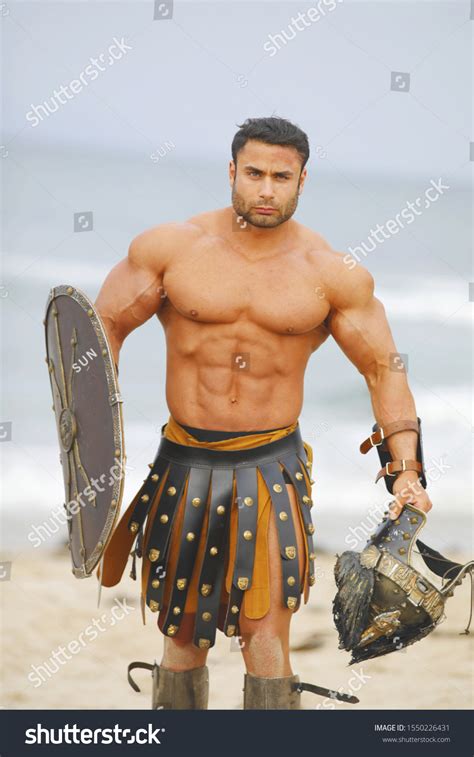 Strong Man Naked Torso Historical Armor Stock Photo Shutterstock