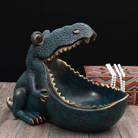 Dinosaur Sculpture Desk Organizer Entryway Key Holder Homary