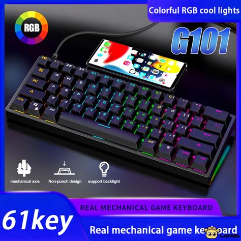 G Mini Fio Usb Luminosa Teclado Para Jogos Teclado Mec Nico Tipo