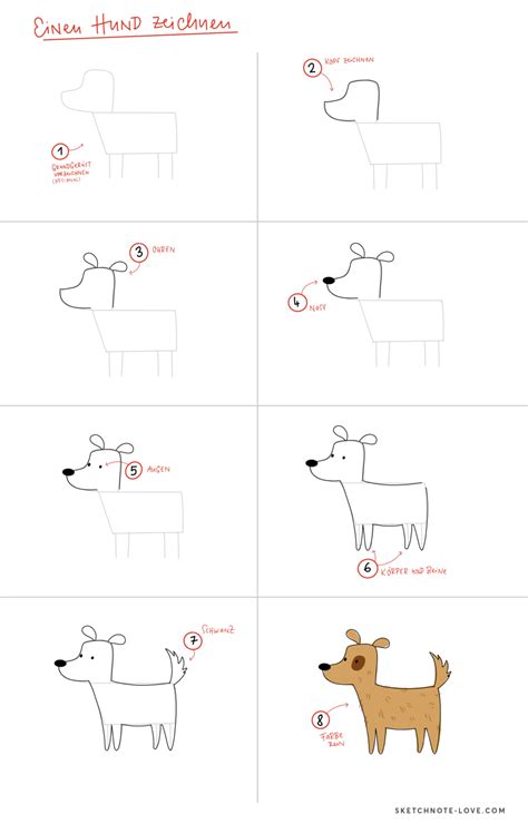 How to draw: Einen Hund zeichnen - Sketchnote Love