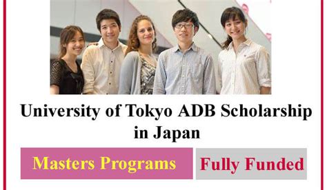 University Of Tokyo Adb Scholarship 2022 23 In Japan Fully Funded