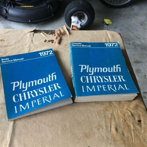 Sell 1972 Chrysler Plymouth Imperial Body And Chassis Service Manual