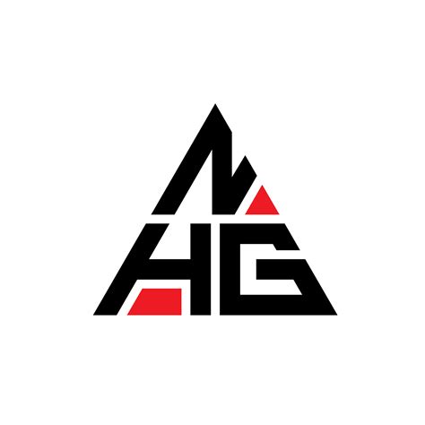 NHG triangle letter logo design with triangle shape. NHG triangle logo design monogram. NHG ...