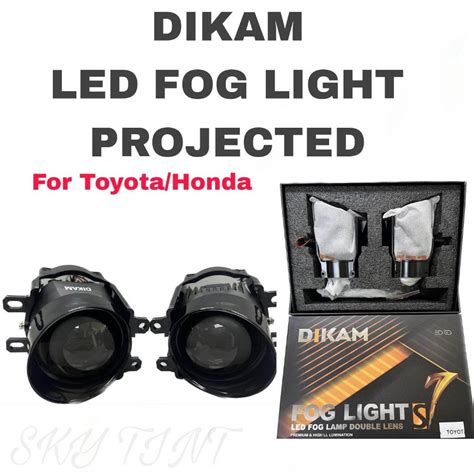 Dikam Led Projector Fog Lamp Inch K Hi Lo Beam Toyota Honda