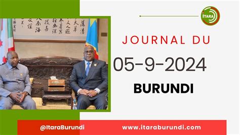 Journal du 05 sept 2024 Président Félix Tshisekedi a eu un entretien