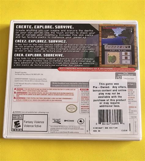 Minecraft New Nintendo 3ds Edition Nintendo 3ds 2017 No Manual Tested Works 45496904517 Ebay