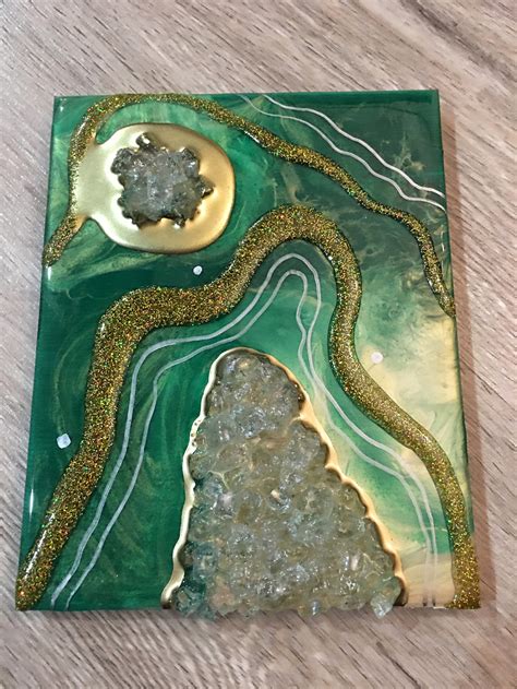 Resin Geode Wall Art Geode Painting Holiday Gift Decor | Etsy