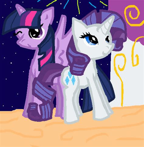 Twilight Sparkle And Rarity by cyndertheundeadruler on DeviantArt