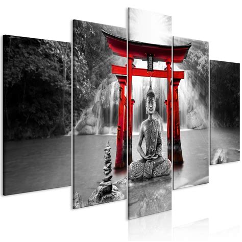 Buddha Orient Ornamente Vlies Leinwand Deko Bilder Wandbild Xxl