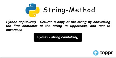 Python Capitalize Function Why Do We Use Python String Capitalize