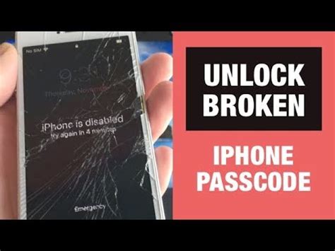 How To Unlock Broken Touch Screen Iphone Passcode Youtube