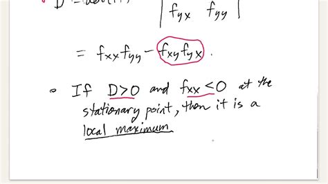 Intro To Extrema Of Functions Of Two Variables YouTube