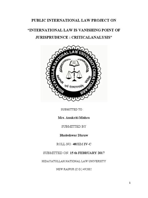 International Laws Vanishing Point Of Jurisprudence Pdf Jurisprudence International Law