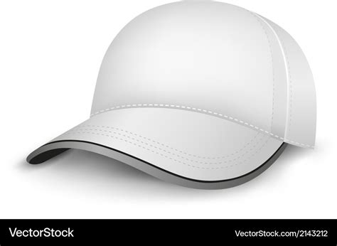 White cap Royalty Free Vector Image - VectorStock