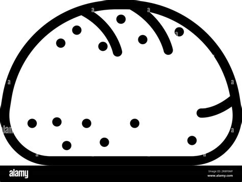 Pan De Masa Madre L Nea De Comida Icono Ilustraci N Vectorial Imagen