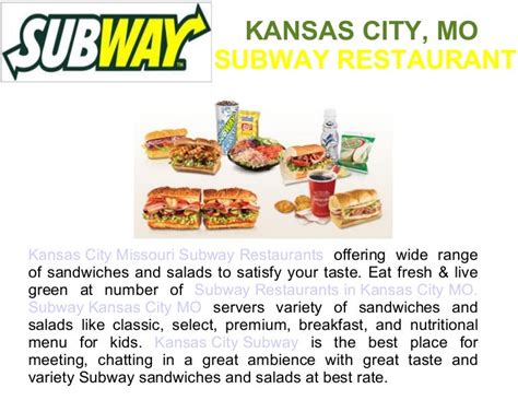 $5-Dollar Footlong KC Subway Menu