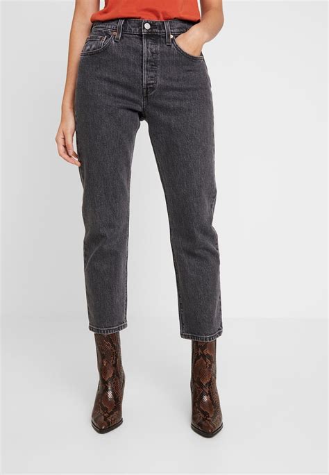 Levis® 501® Crop Vaqueros Rectos Cabo Fade Denim Gris Zalando Es