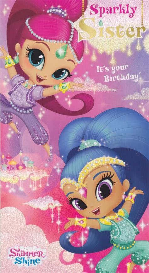 Shimmer And Shine Sister Birthday Card Cardspark