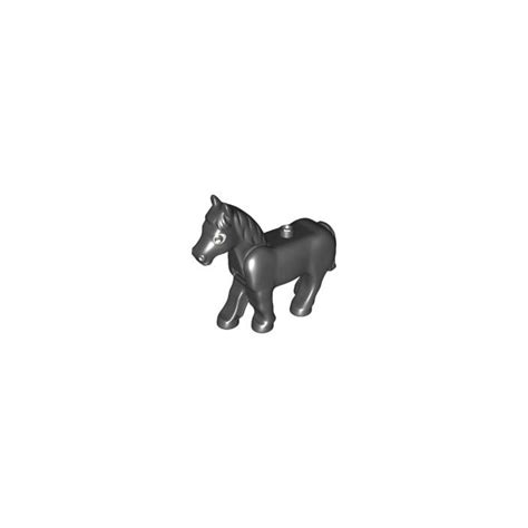 Lego Black Duplo Horse With Movable Head With Big White Eyes 75725