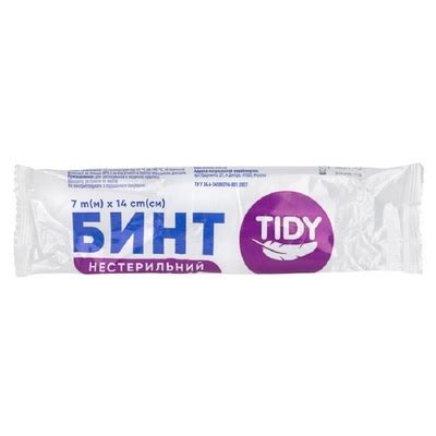 Бинт марлевый нестерильный Tidy медицинский 7 м х 14 см : инструкция ...