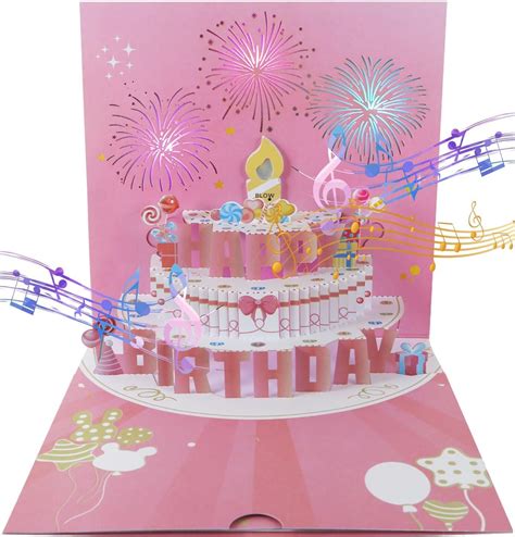 Amazon Wosohel Musical Birthday Cards Firework Birthday Cards