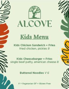 Alcove Menu - MadTree Brewing