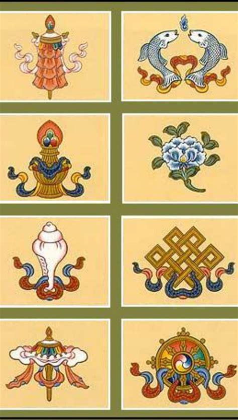 The Ashtamangala - The Eight Auspicious Symbols of Tibetan Buddhism ...