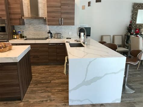 Calacatta Quartz Pompeii Quartz Kitchen Miami By Coastal Marble