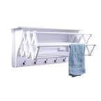 Step Up In Indoor Outdoor White Retractable Wall Mount Drying Rack