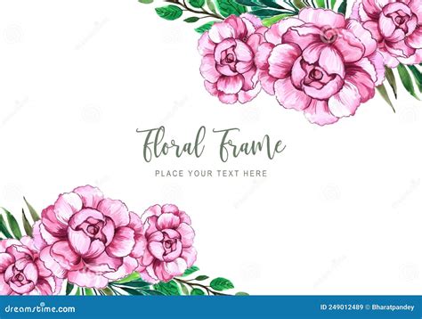 Flores Y Hojas De Color Moderno Fondo De La Tarjeta Ilustración del