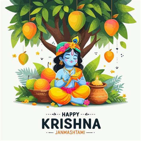 Premium Vector Dahi Handi Festival Of Happy Krishna Janmashtami Vector Illustration Design