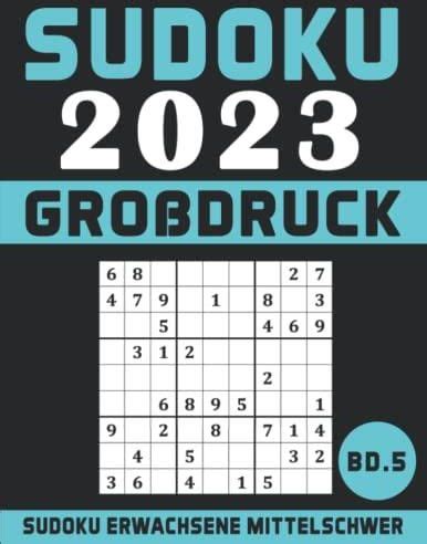 Sudoku Erwachsene Mittelschwer Großdruck Sudoku Buch Mittelschwer