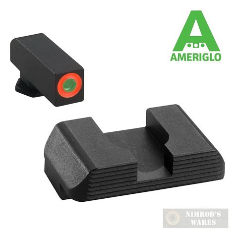 Ameriglo Glock 42 43 43x 48 Hackathorn Sights Set Orangeblk Gl 436